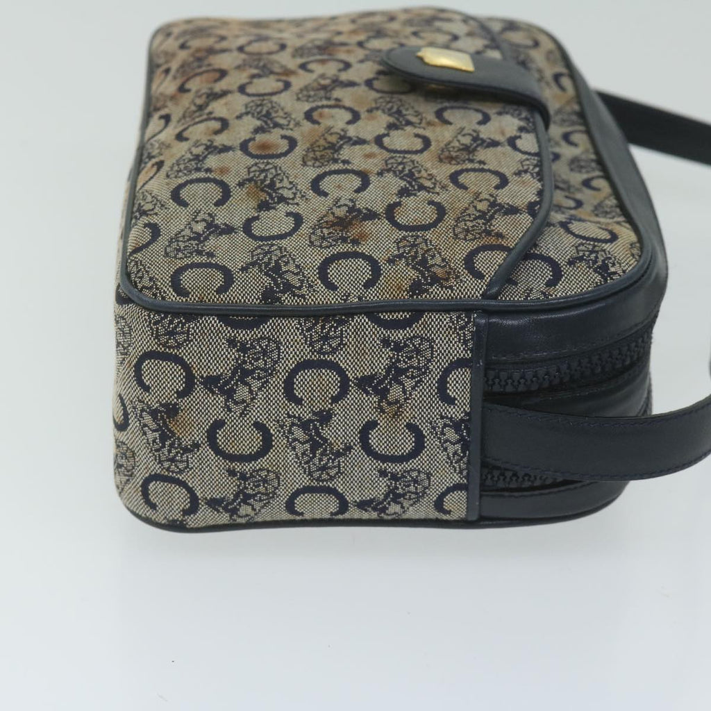 CELINE C Macadam Canvas Shoulder Bag Navy  63227