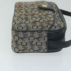 CELINE C Macadam Canvas Shoulder Bag Navy  63227