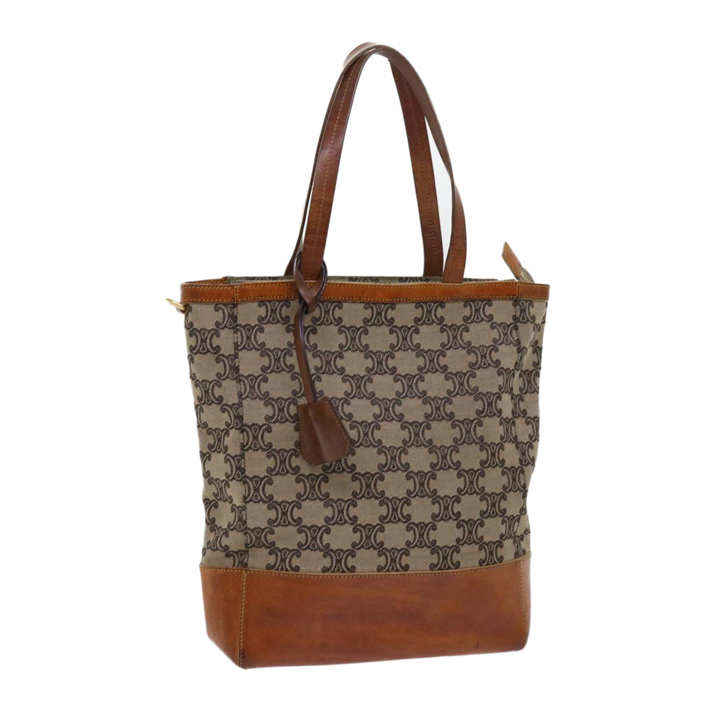 CELINE Macadam Canvas Tote Bag Beige  63249