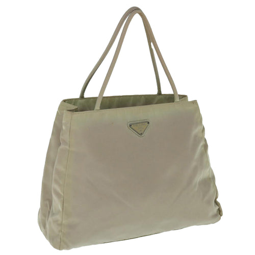 PRADA Hand Bag Nylon Beige  63260