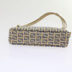 FENDI Zucchino Canvas Accessory Pouch Beige Blue63286