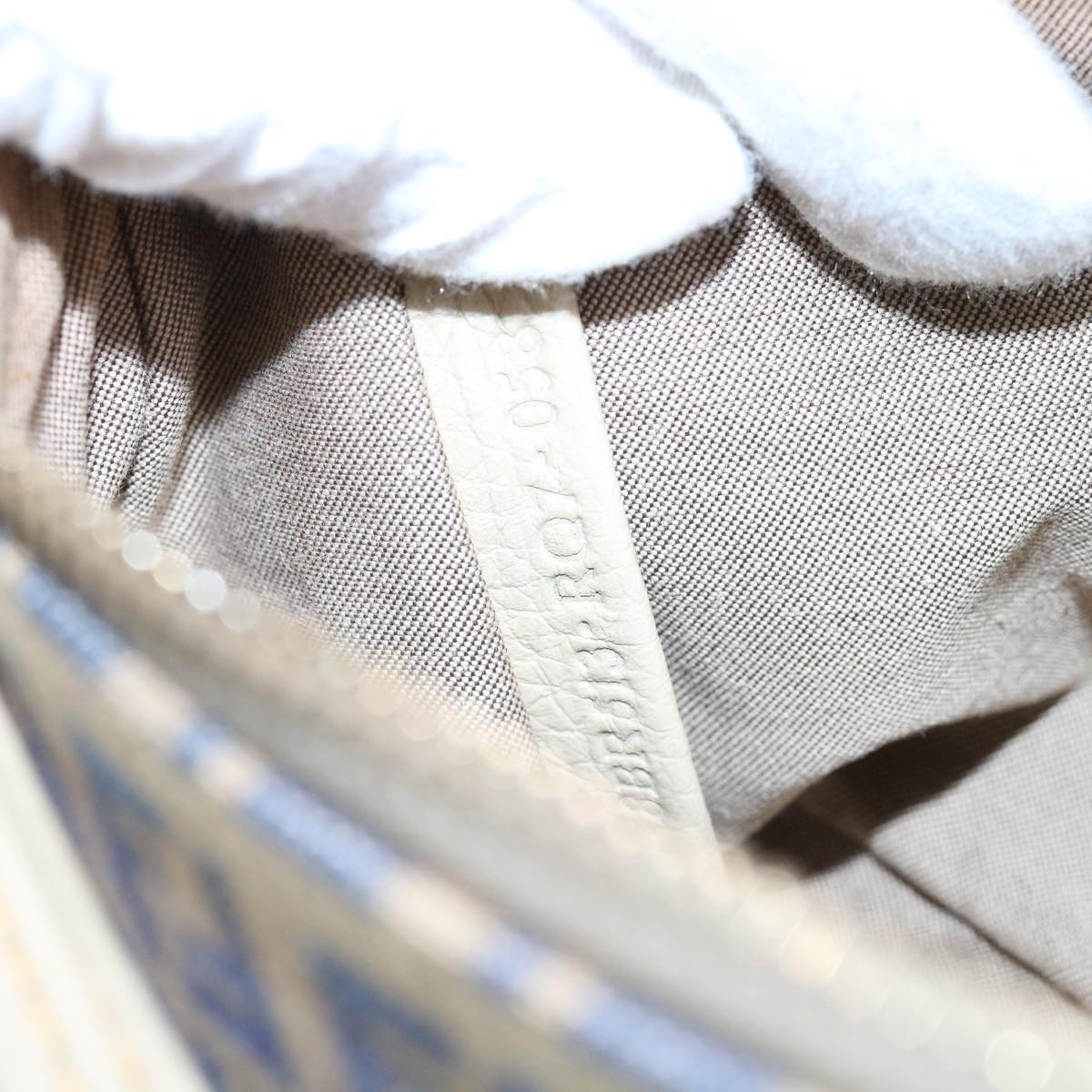 FENDI Zucchino Canvas Accessory Pouch Beige Blue63286
