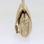 CELINE Hand Bag Leather Gold  63297