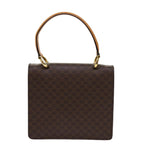 CELINE Macadam Canvas Hand Bag PVC Leather Brown  63307