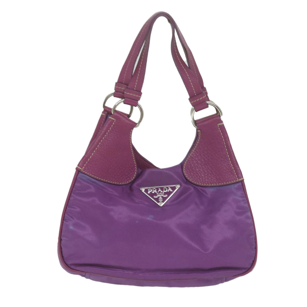 PRADA Hand Bag Nylon Purple  63379