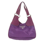 PRADA Hand Bag Nylon Purple  63379