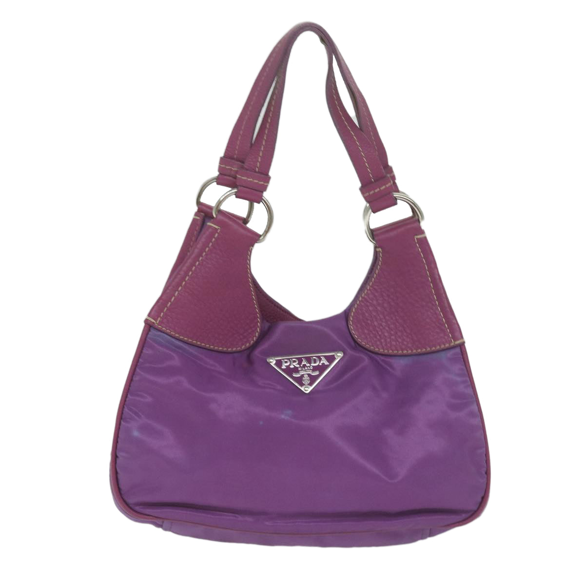 PRADA Hand Bag Nylon Purple  63379