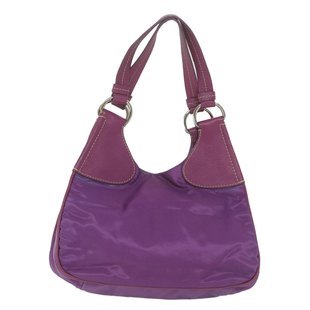 PRADA Hand Bag Nylon Purple  63379