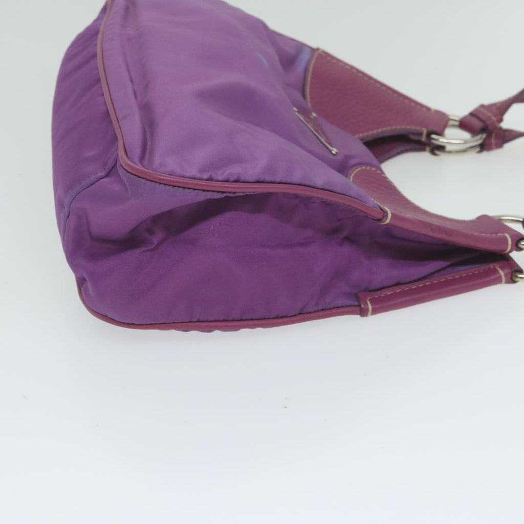 PRADA Hand Bag Nylon Purple  63379