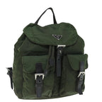 PRADA Backpack Nylon Khaki  63381
