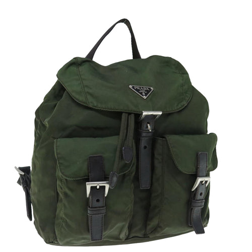 PRADA Backpack Nylon Khaki  63381