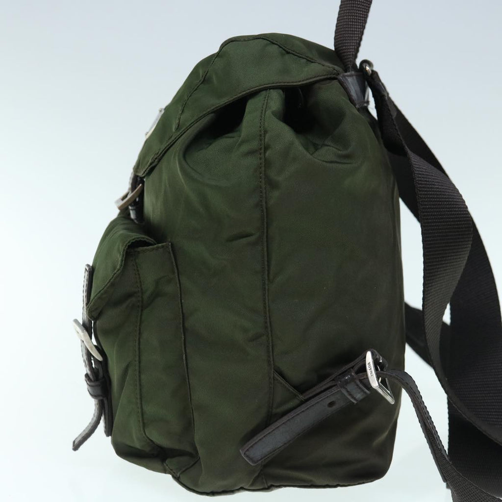PRADA Backpack Nylon Khaki  63381