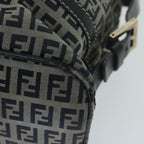 FENDI Zucchino Canvas Shoulder Bag Navy63396