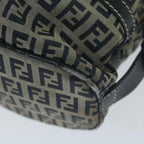 FENDI Zucchino Canvas Shoulder Bag Navy63396