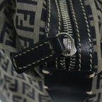 FENDI Zucchino Canvas Shoulder Bag Navy63396