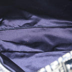 FENDI Zucchino Canvas Shoulder Bag Navy63396