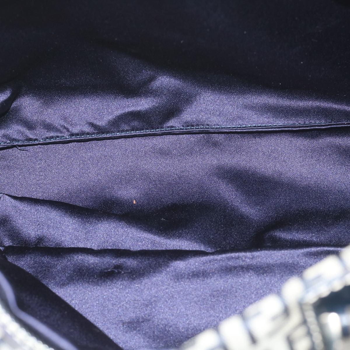 FENDI Zucchino Canvas Shoulder Bag Navy63396