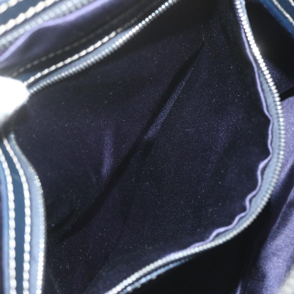 FENDI Zucchino Canvas Shoulder Bag Navy63396