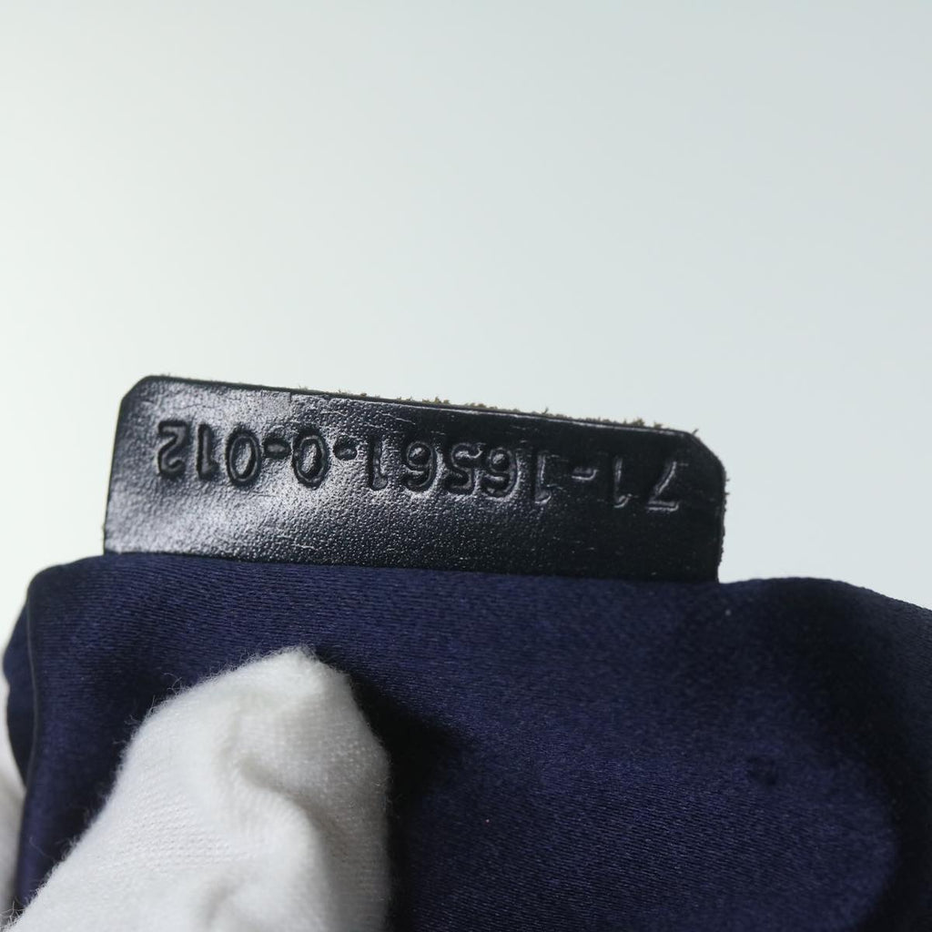 FENDI Zucchino Canvas Shoulder Bag Navy63396