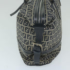 FENDI Zucchino Canvas Shoulder Bag Navy63396