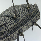 FENDI Zucchino Canvas Shoulder Bag Navy63396