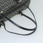 FENDI Zucchino Canvas Shoulder Bag Navy63396
