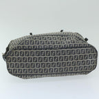 FENDI Zucchino Canvas Shoulder Bag Navy63396