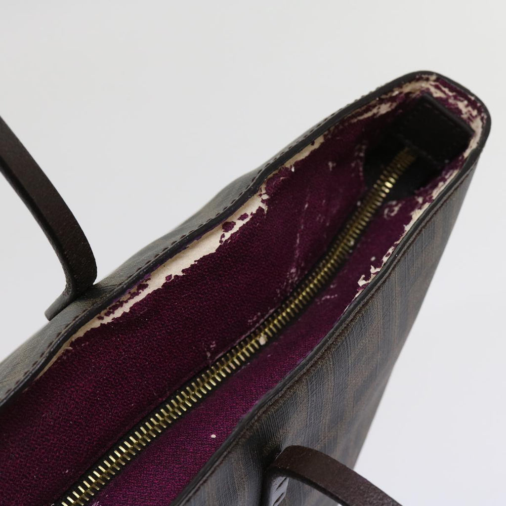 FENDI Zucca Canvas Tote Bag Black Brown63397