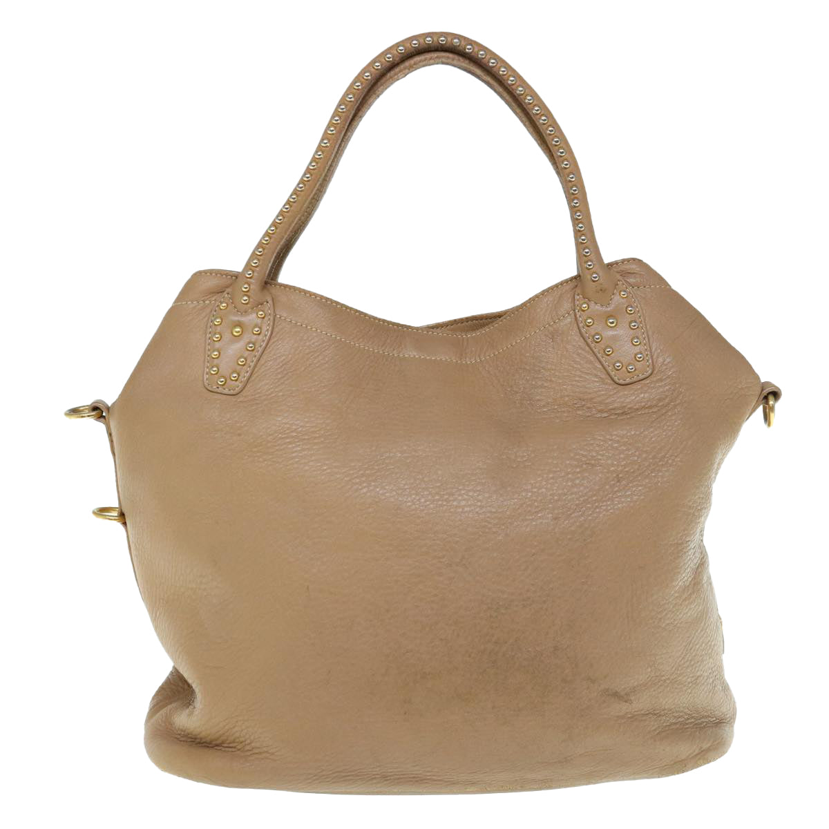 PRADA Tote Bag Leather 2way Beige  63447