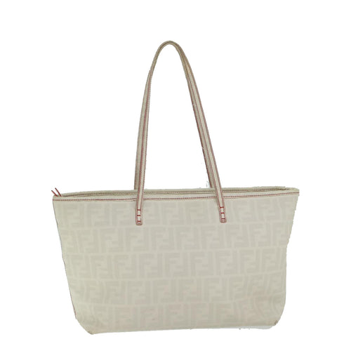 FENDI Zucca Canvas Tote Bag White63448