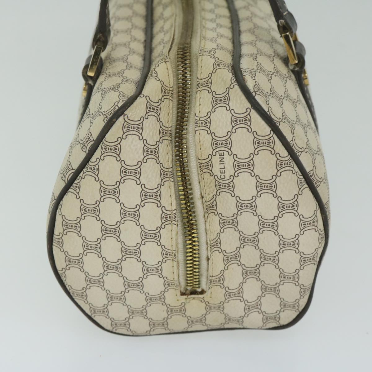 CELINE Macadam Canvas Hand Bag PVC Leather Whe  63493