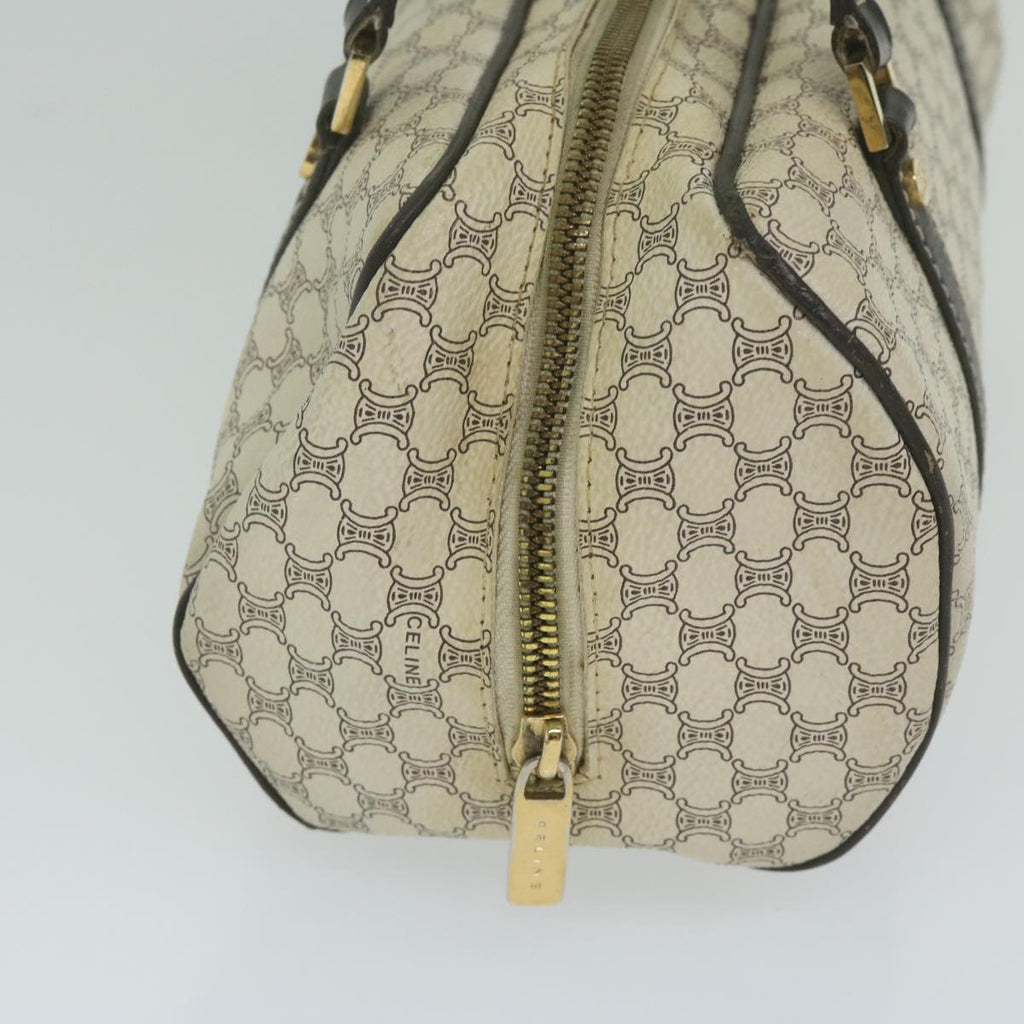 CELINE Macadam Canvas Hand Bag PVC Leather Whe  63493