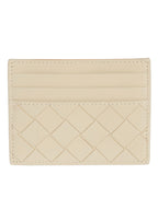 BOTTEGA VENETA Beige Credit Card Holder