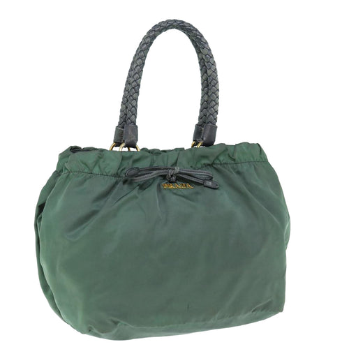PRADA Hand Bag Nylon Green  63527