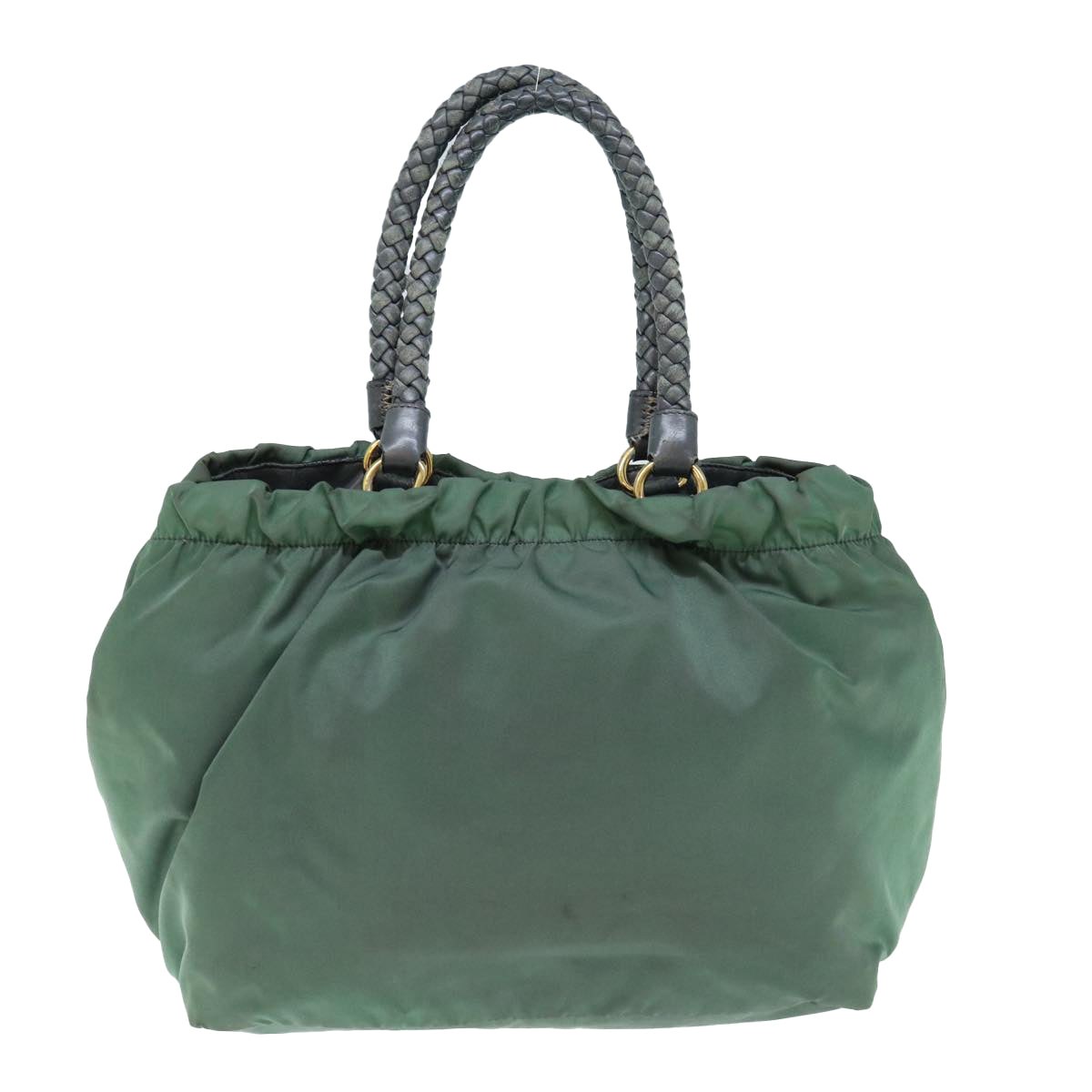 PRADA Hand Bag Nylon Green  63527