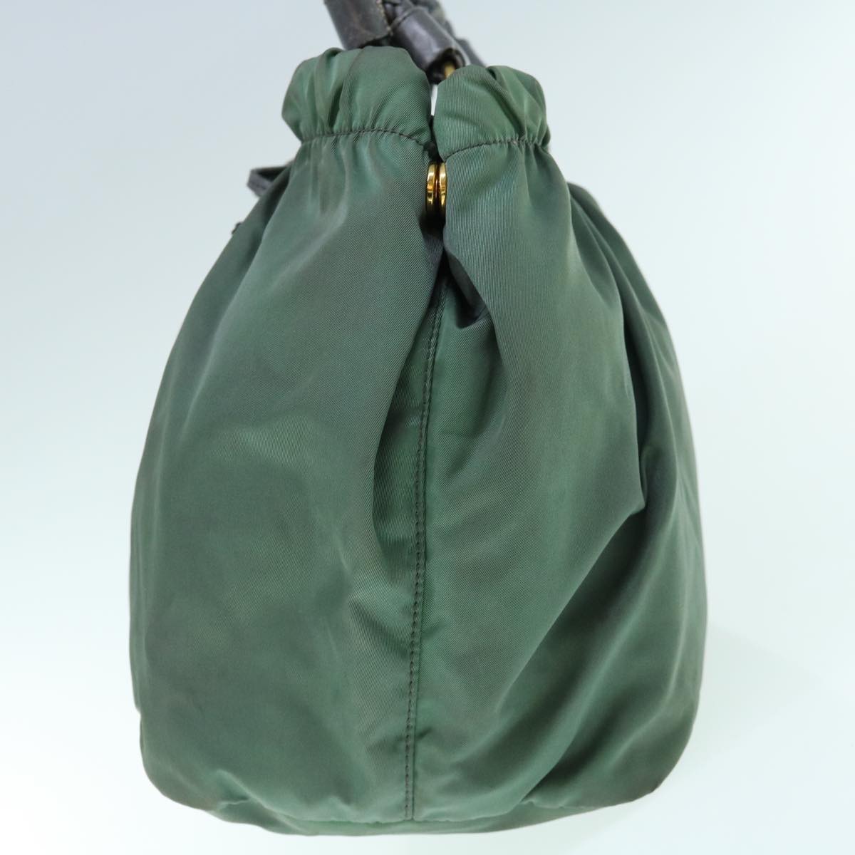 PRADA Hand Bag Nylon Green  63527