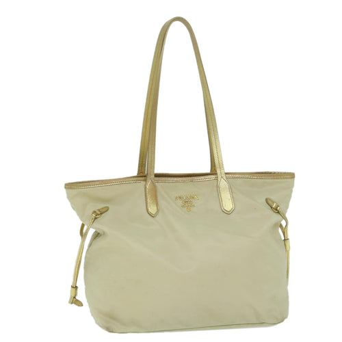 PRADA Tote Bag Nylon Cream  63532