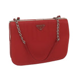 PRADA Chain Shoulder Bag Nylon Red  63571