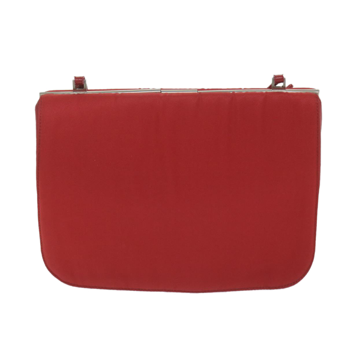 PRADA Chain Shoulder Bag Nylon Red  63571