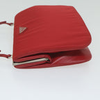 PRADA Chain Shoulder Bag Nylon Red  63571