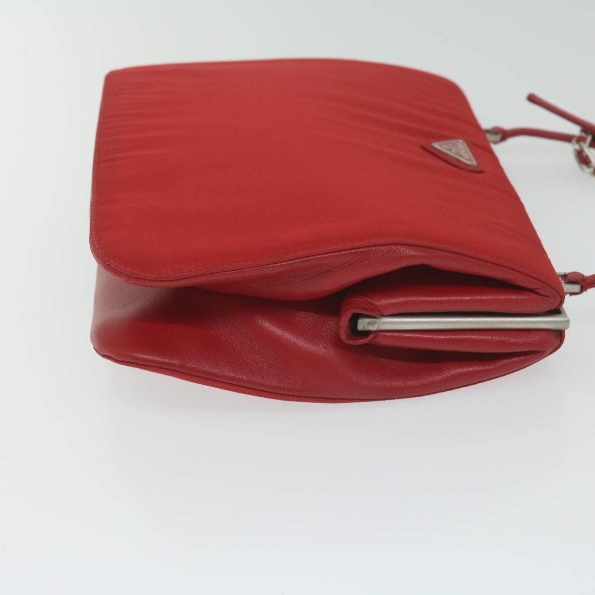PRADA Chain Shoulder Bag Nylon Red  63571