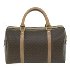 CELINE Macadam Canvas Boston Bag PVC Brown  63609