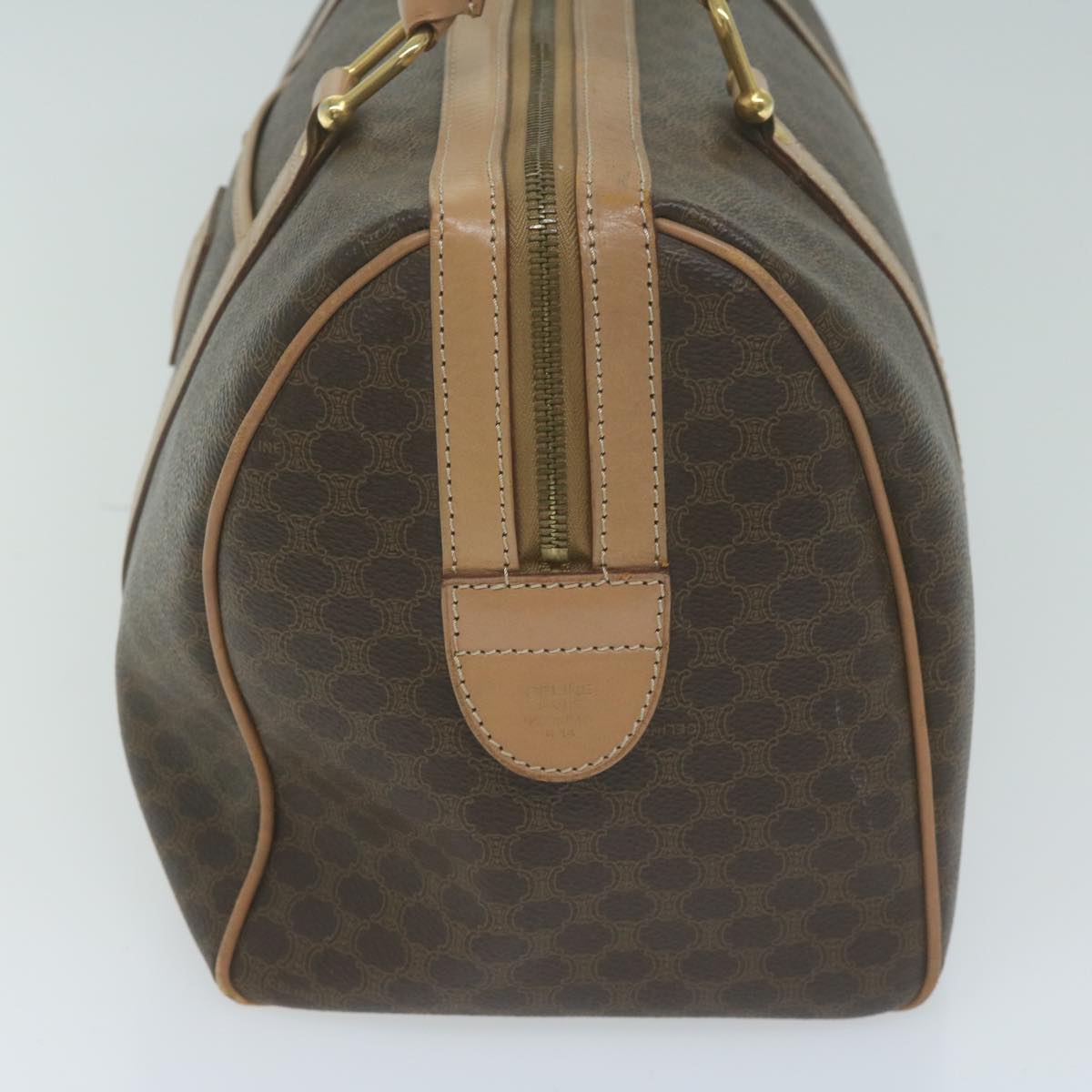 CELINE Macadam Canvas Boston Bag PVC Brown  63609
