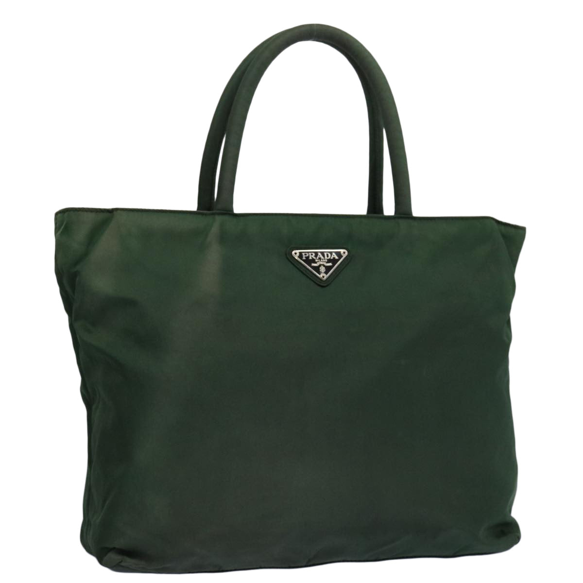 PRADA Hand Bag Nylon Green  63631