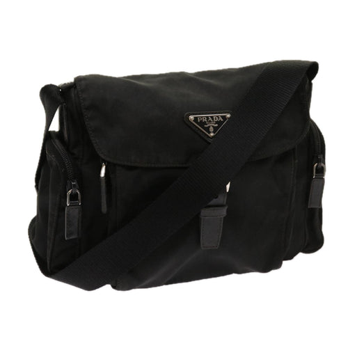 PRADA Shoulder Bag Nylon Black  63639