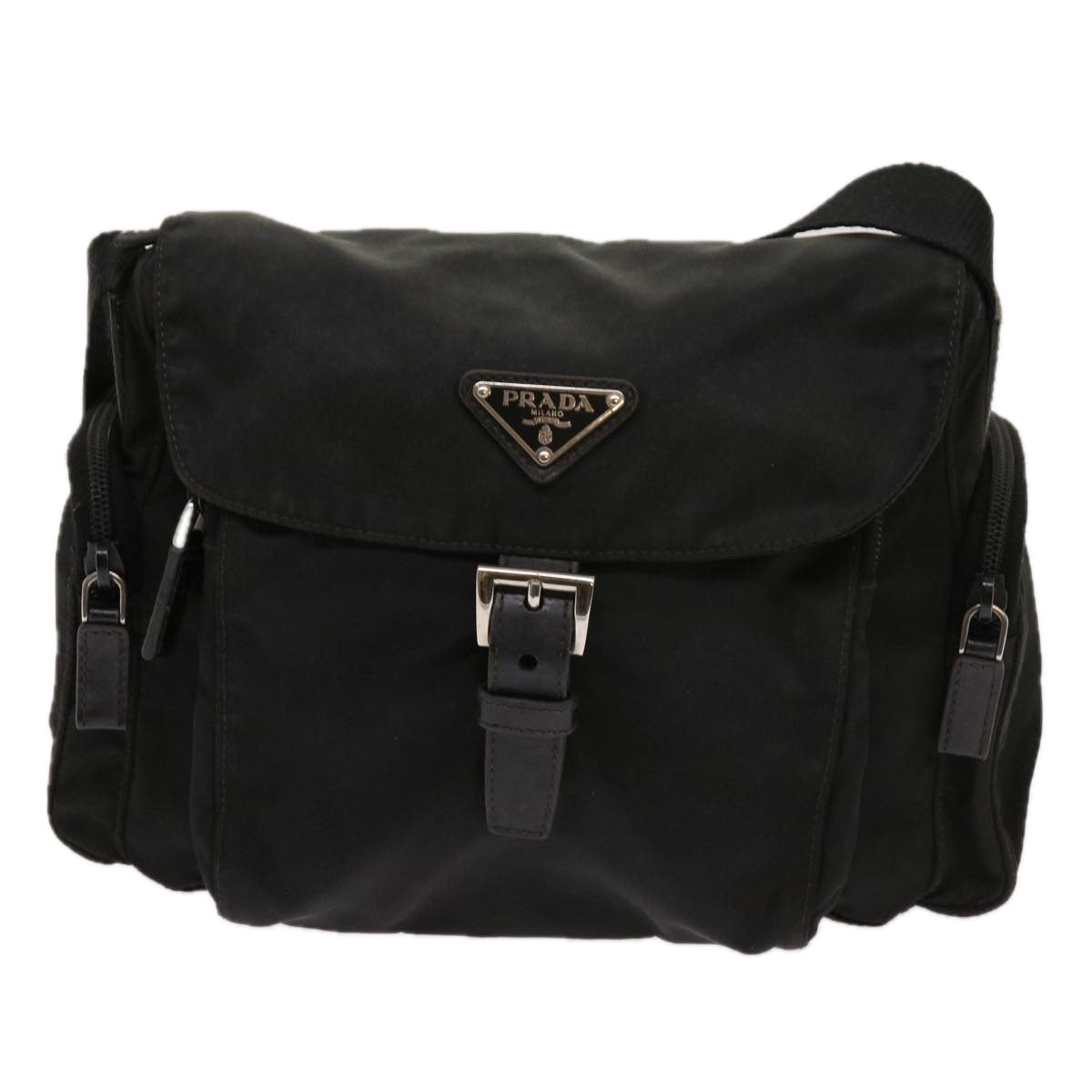 PRADA Shoulder Bag Nylon Black  63639