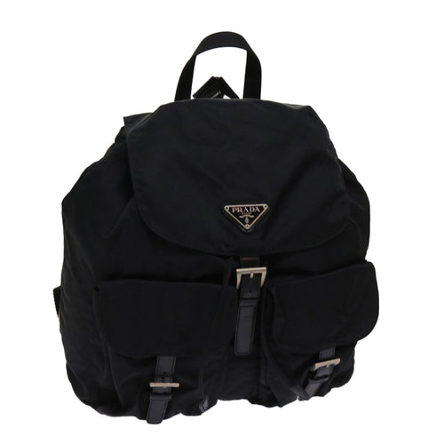 PRADA Backpack Nylon Black  63670
