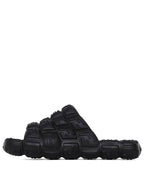 Fendi Logo Cloud Rubber Slippers Black