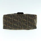FENDI Zucca Canvas Mamma Baguette Shoulder Bag Black Brown63693