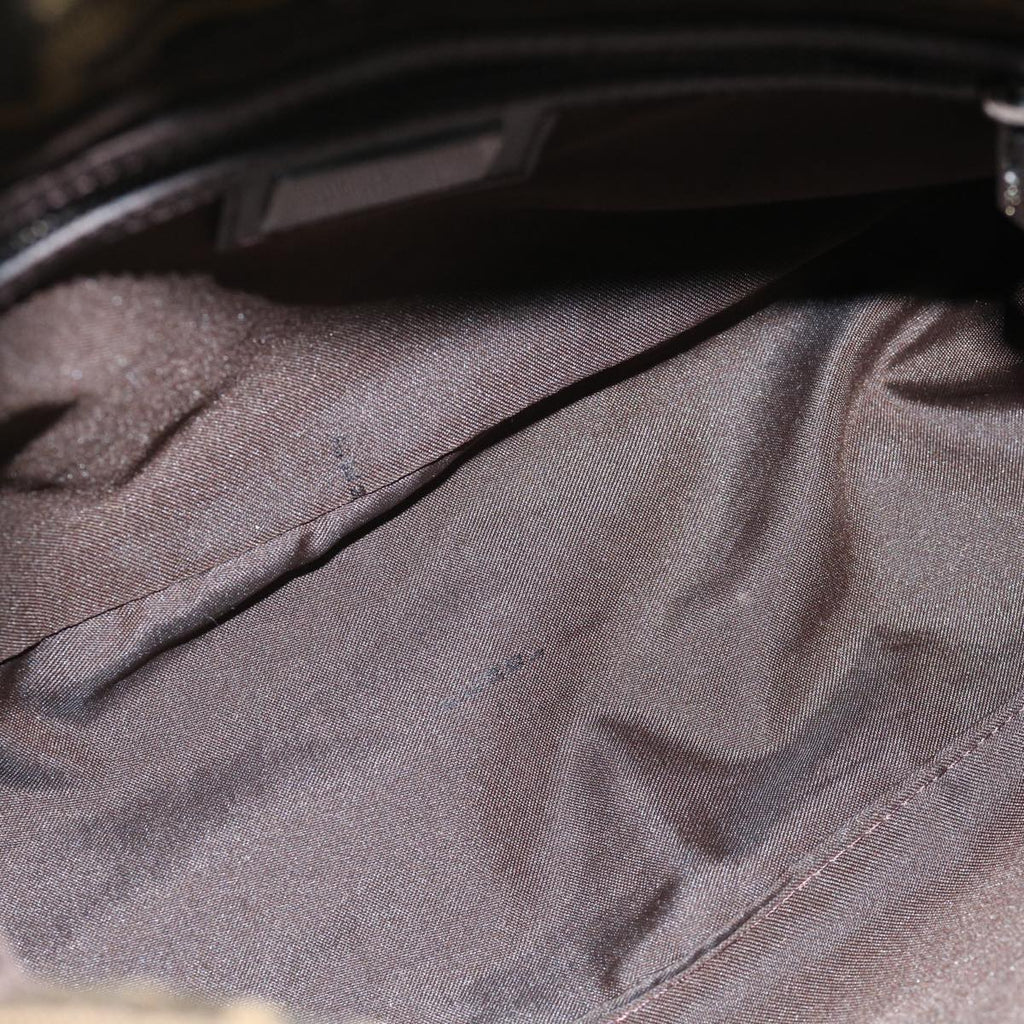 FENDI Zucca Canvas Mamma Baguette Shoulder Bag Black Brown63693